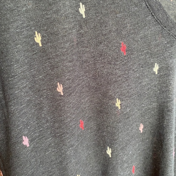 Rails Cara Black Rainbow Cactus Linen Blend Tee Size Medium - Picture 8 of 13